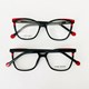 Armação de óculos de grau - Tóquio 3002 - preto com vermelho c1