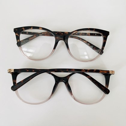 Armação de óculos de grau - Vânia 7088 - animal print com transparente C5