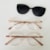 Rose gold haste nude clip on preto