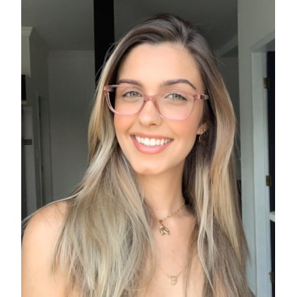 Armação de óculos de grau - Vitória 3694 - Rose tranparência Armação de óculos de grau - Vitória 3694 - Rose tranparência