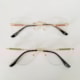 Armação de óculos de grau - Yara Glow 3 pontos 81032/80041 - dourado brilho rose ponteira animal print c4