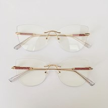 Armação de óculos de grau - Yara Glow 3 pontos 81032/80041 - dourado brilho rose ponteira transparente C1
