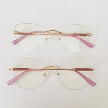 Armação de óculos de grau - Yara Glow 3 pontos 81032/80041 - dourado ponteira lilás C8