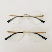 Armação de óculos de grau - Yara Glow 3 pontos 81032/80041 - dourado ponteira preta C2