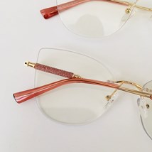 Armação de óculos de grau - Yara Glow 3 pontos 81032/80041 - dourado ponteira rosa C3