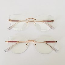 Armação de óculos de grau - Yara Glow 3 pontos 81032/80041 - rose gold ponteira transparente C4