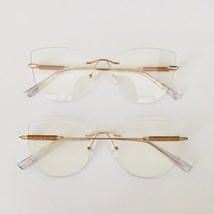 Armação de óculos de grau - Yara Glow 3 pontos 81032 - dourado brilho dourado ponteira transparente C5