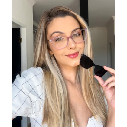 ARMAÇÃO PARA ÓCULOS DE GRAU - CAMIS 25033 - ROSE TRANSPARÊNCIA C4 ARMAÇÃO PARA ÓCULOS DE GRAU - CAMIS 25033 - ROSE TRANSPARÊNCIA C4