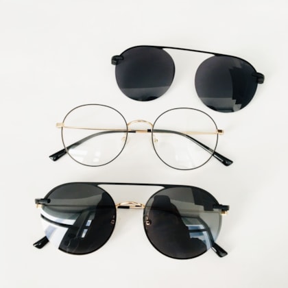 ARMAÇÃO PARA ÓCULOS DE GRAU - SIRENA 33065 - PRETO COM DOURADO C2 ARMAÇÃO PARA ÓCULOS DE GRAU - SIRENA 33065 - PRETO COM DOURADO C2