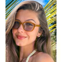 Óculos de sol - Cancún 102 - caramelo lente azul transparência C6