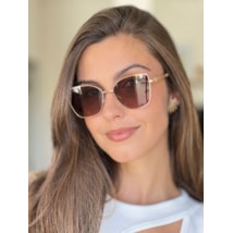 Óculos de sol - Duna 9138 - dourado lente marrom degradê C6