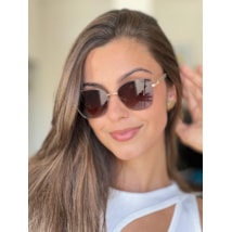 Óculos de sol - Duna 9138 - nude com dourado lente marrom C2