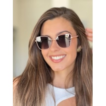 Óculos de sol - Duna 9138 - nude com rose gold lente preta C3