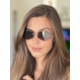 Óculos de sol - Layla 3 pontos cod 9140 - dourado lente azul C2
