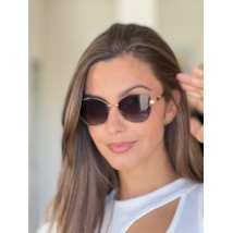 Óculos de sol - virginia solare 9139 - preto com dourado lente preta c2