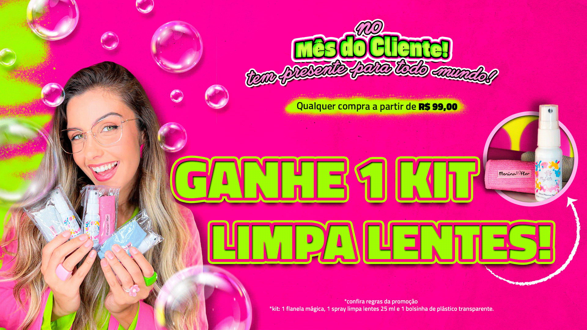 Super Promoção de Óculos e lentes de grau - Menina Flor